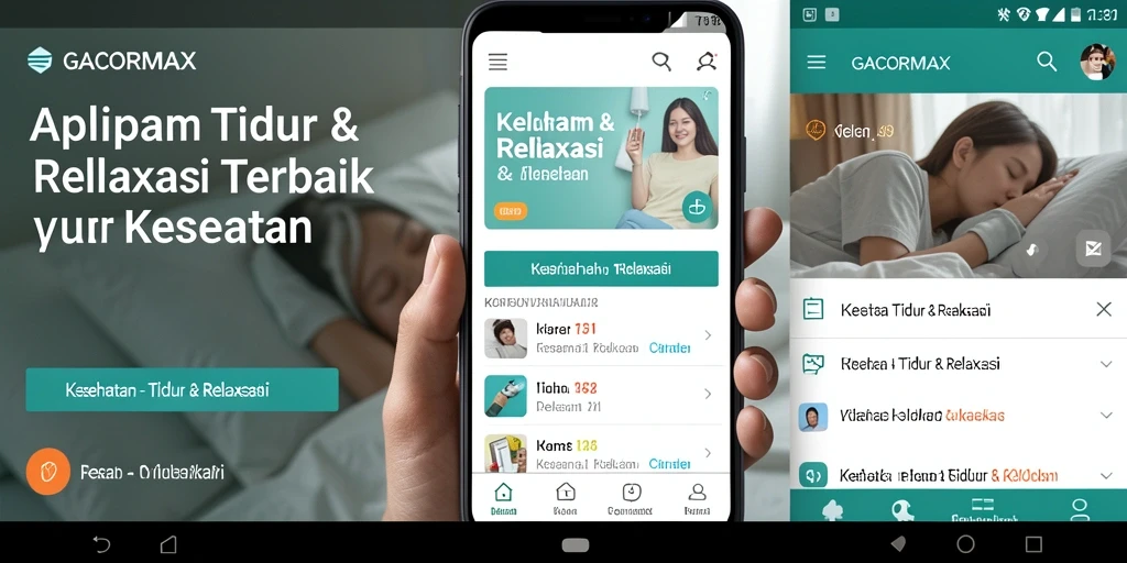 Antarmuka GACORMAX yang sederhana dan menenangkan untuk tidur dan relaksasi.