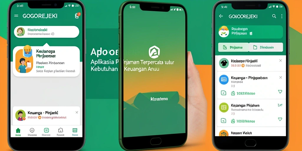 Tampilan antarmuka aplikasi GOGOREJEKI yang sederhana dan informatif.