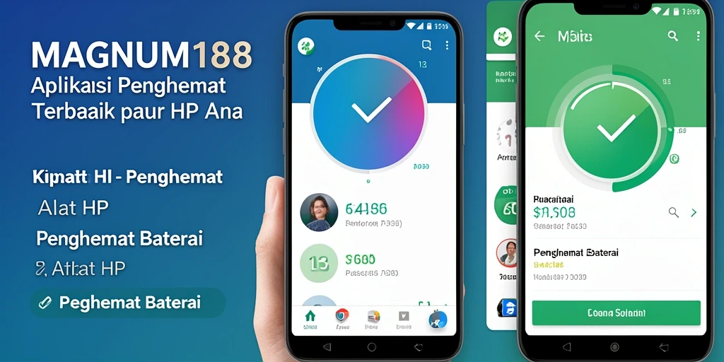 Tampilan antarmuka aplikasi MAGNUM188 untuk penghemat baterai.