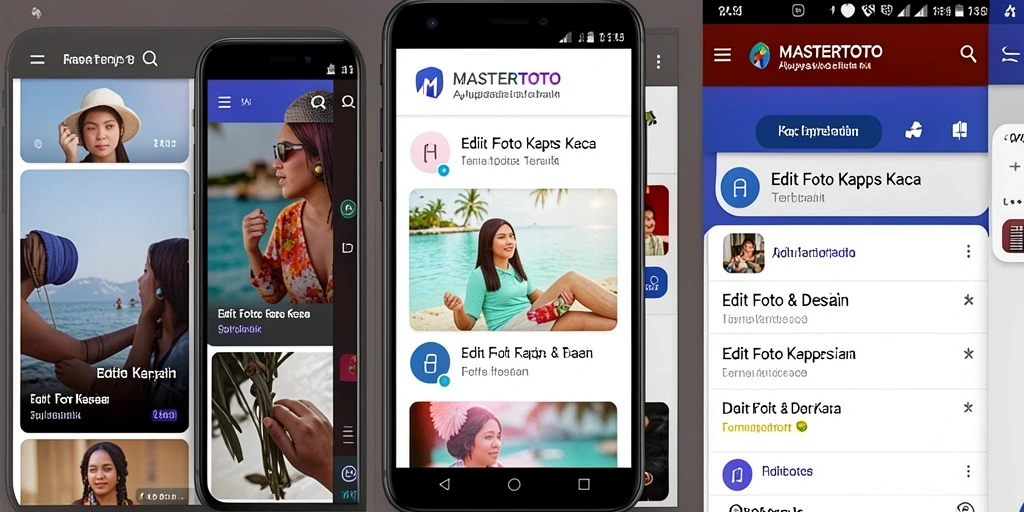 Tampilan antarmuka MASTERTOTO saat mengedit foto dengan efek kertas kaca.