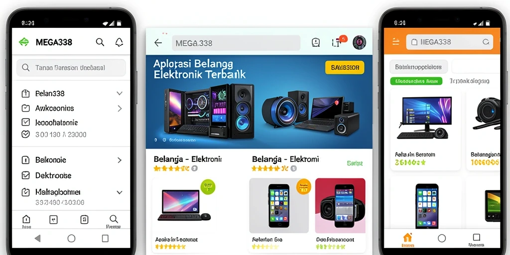Antarmuka aplikasi MEGA338 yang menarik dan fungsional.