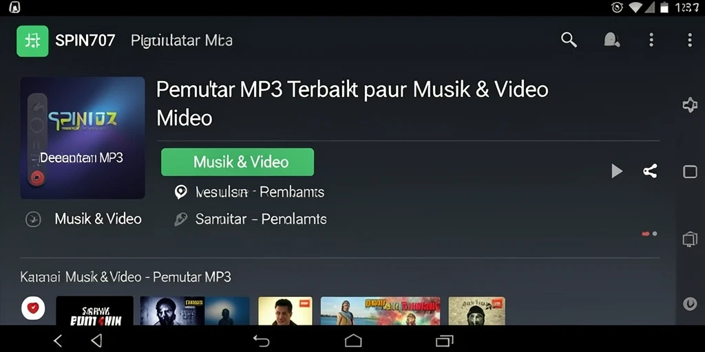 Antarmuka menarik dan mudah digunakan untuk pemutar MP3.